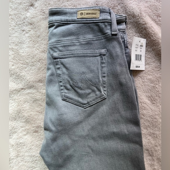 NWT AG Adriano Goldschmied Jeans Farrah Boot Crop Light Blue Grey Size 29 - Picture 12 of 15